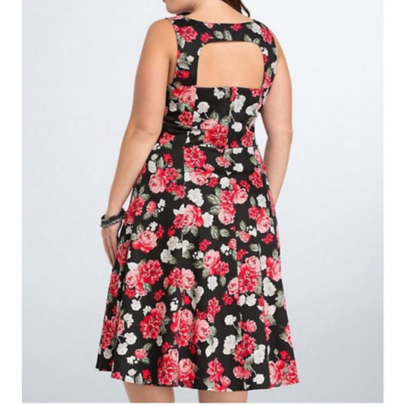 torrid Dresses & Skirts - Torrid Floral Cutout Swing Dress Size 26
